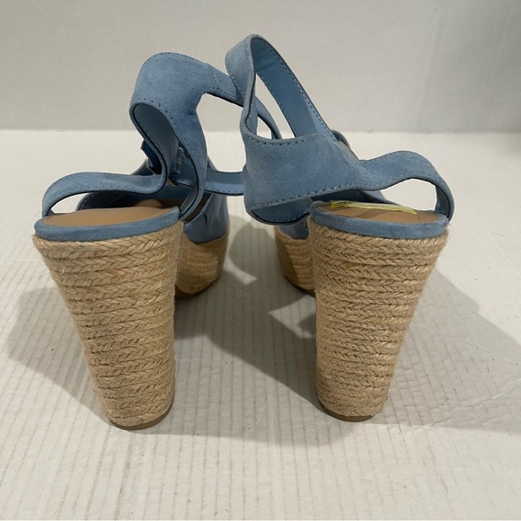 Women’s Sun + Stone Blue Fey Buckle Block Heel Platform Sandals Size 10 US! - Picture 5 of 8